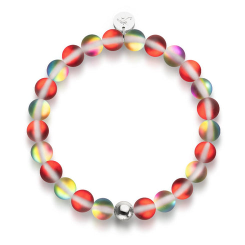 Granatapfel | Silber | Meerjungfrau Glasperlenarmband